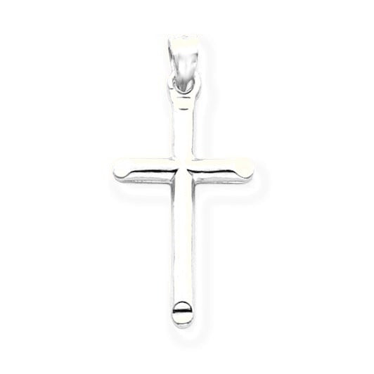 3-D Hollow Cross Pendant - Silver/Stainless