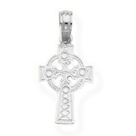 Celtic Cross w/Eternity Circle Pendant - Silver/Stainless