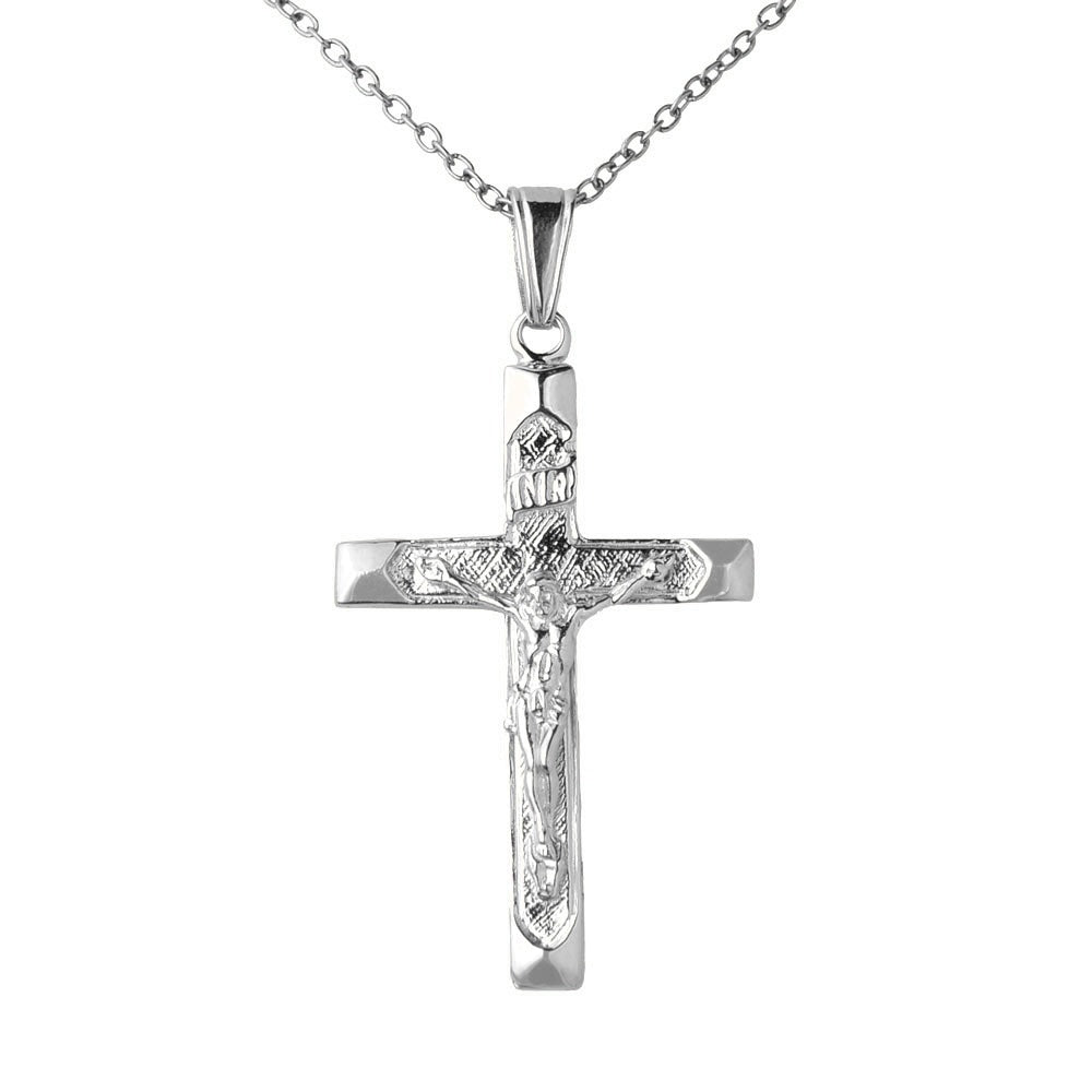 Crucifix Pendant - Silver/Stainless