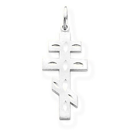 Eastern Orthodox Cross Pendant - Silver/Stainless