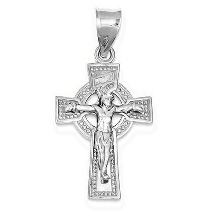 INRI Celtic Crucifix Pendant - Silver/Stainless