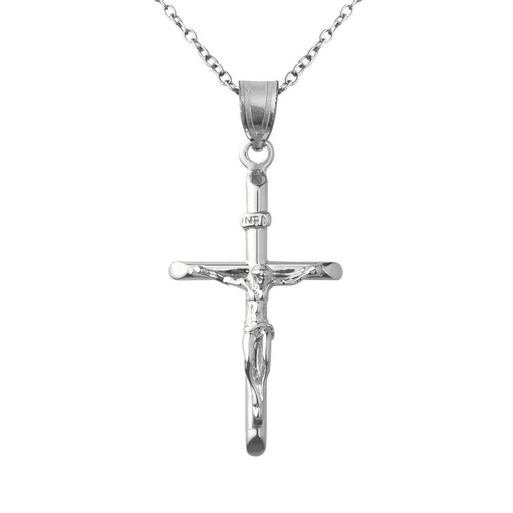 INRI Crucifix Pendant - Silver/Stainless
