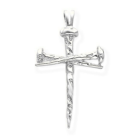 Polished Cross Charm - Silver/Stainless