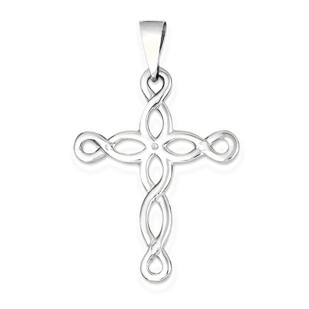 Polished Cross Pendant - Silver/Stainless