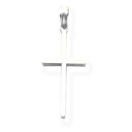 Polished Cross Pendant - Silver/Stainless