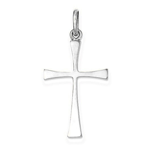 Polished Cross Pendant - Silver/Stainless
