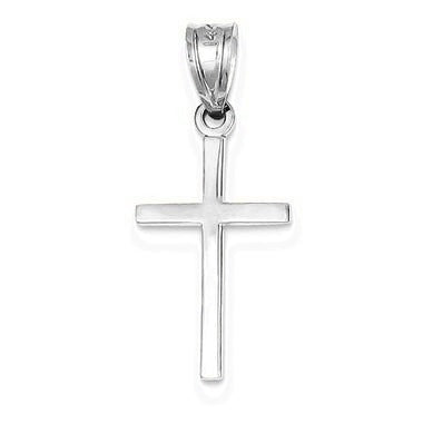 Polished Cross Pendant - Silver/Stainless