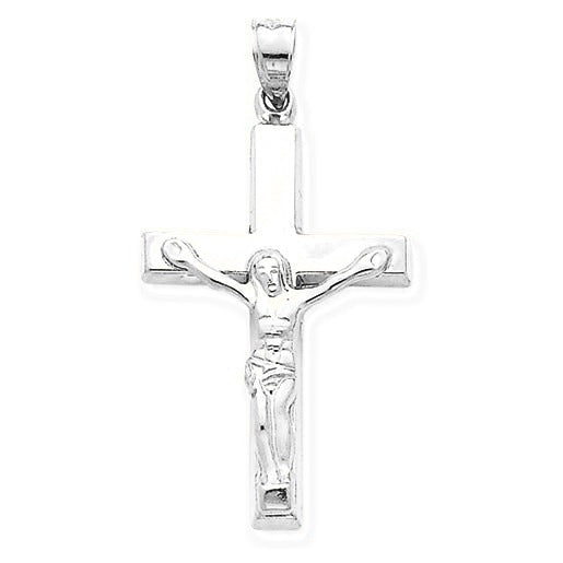 Polished Crucifix Pendant - Silver/Stainless