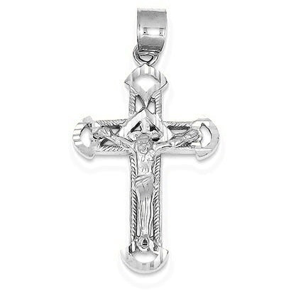 Polished Crucifix Pendant - Silver/Stainless