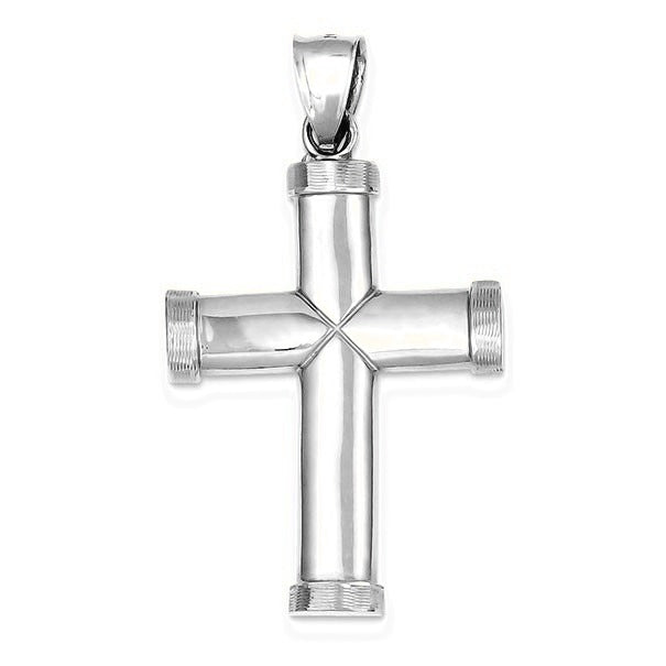 Polished Latin Cross Pendant - Silver/Stainless