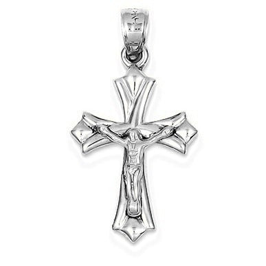 Reversible Crucifix/Cross Pendant - Silver/Stainless