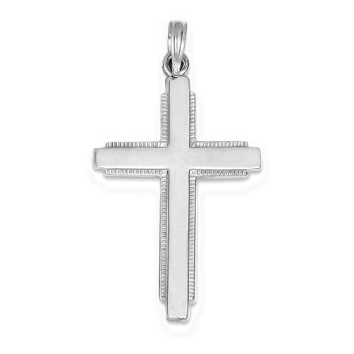 Solid Cross Pendant - Silver/Stainless