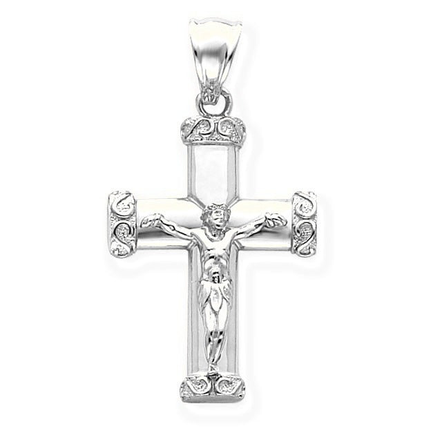 Crucifix Pendant - Silver/Stainless