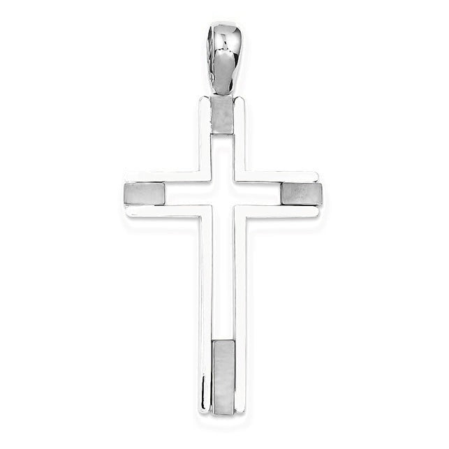 Fancy Cross Pendant - Silver/Stainless