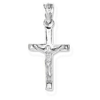 Hollow Crucifix Charm - Silver/Stainless
