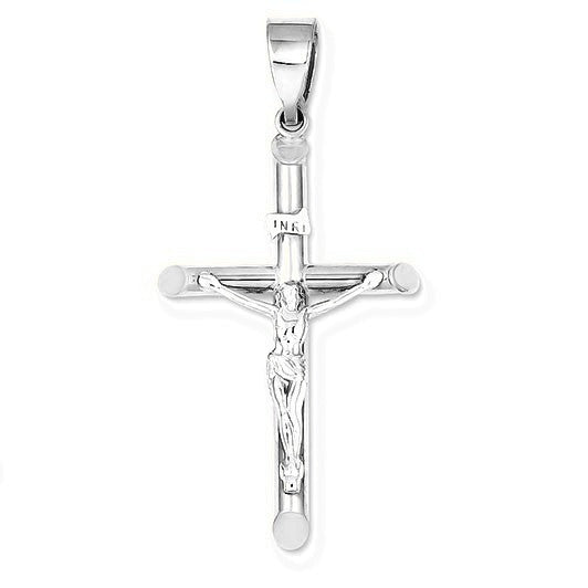Hollow Crucifix Pendant - Silver/Stainless