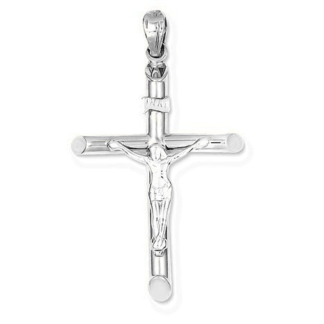 Hollow Crucifix Pendant - Silver/Stainless