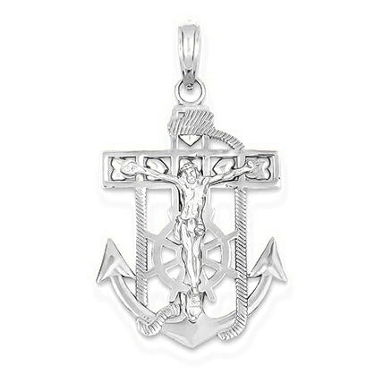 Mariner's Crucifix Pendant - Silver/Stainless