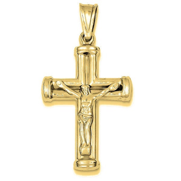 Reversible Crucifix/Cross Pendant - Gold