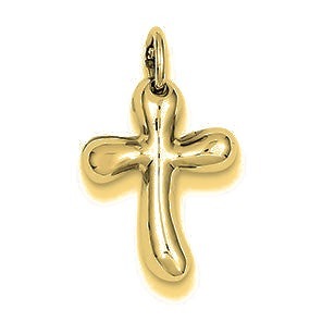 Small Freeform Cross Pendant - Gold