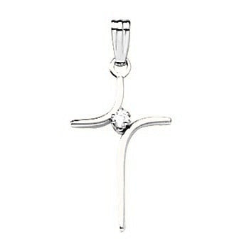 Solid Cross Pendant - Silver/Stainless