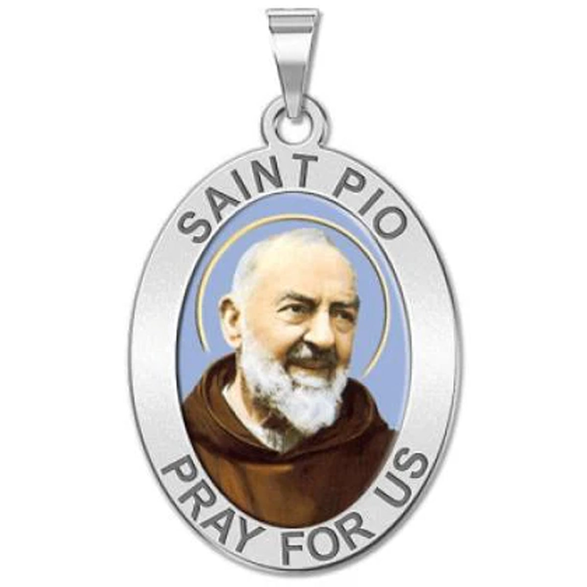 Saint Pio of Pietrelcina - OVAL "Color"