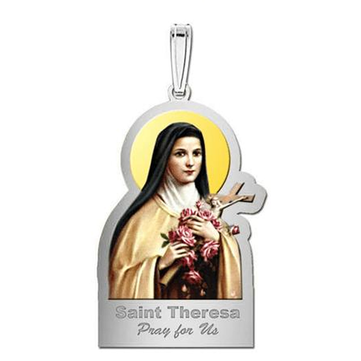Saint Theresa Outlined Medal "Color"