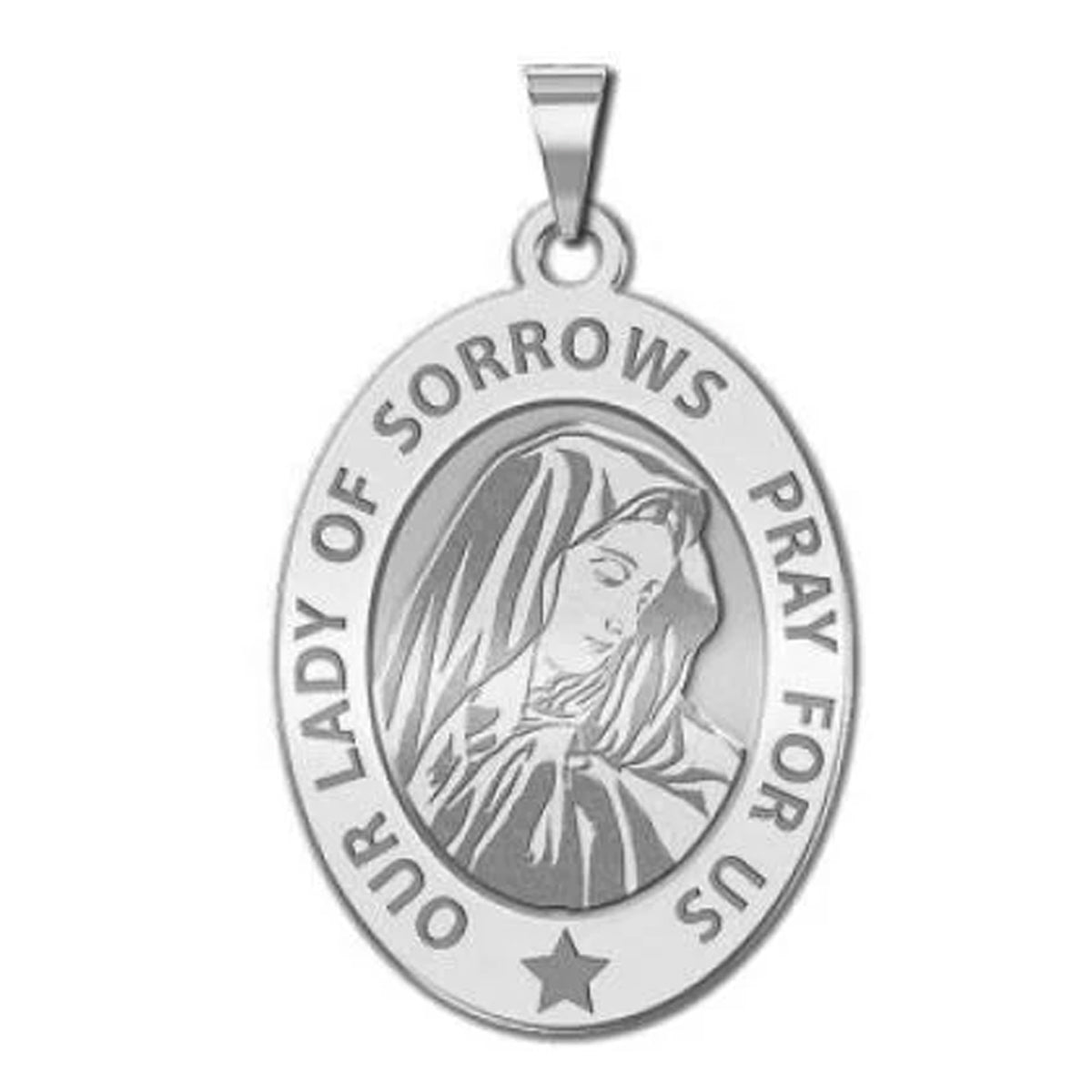 Our Lady of Sorrows Medal OVAL