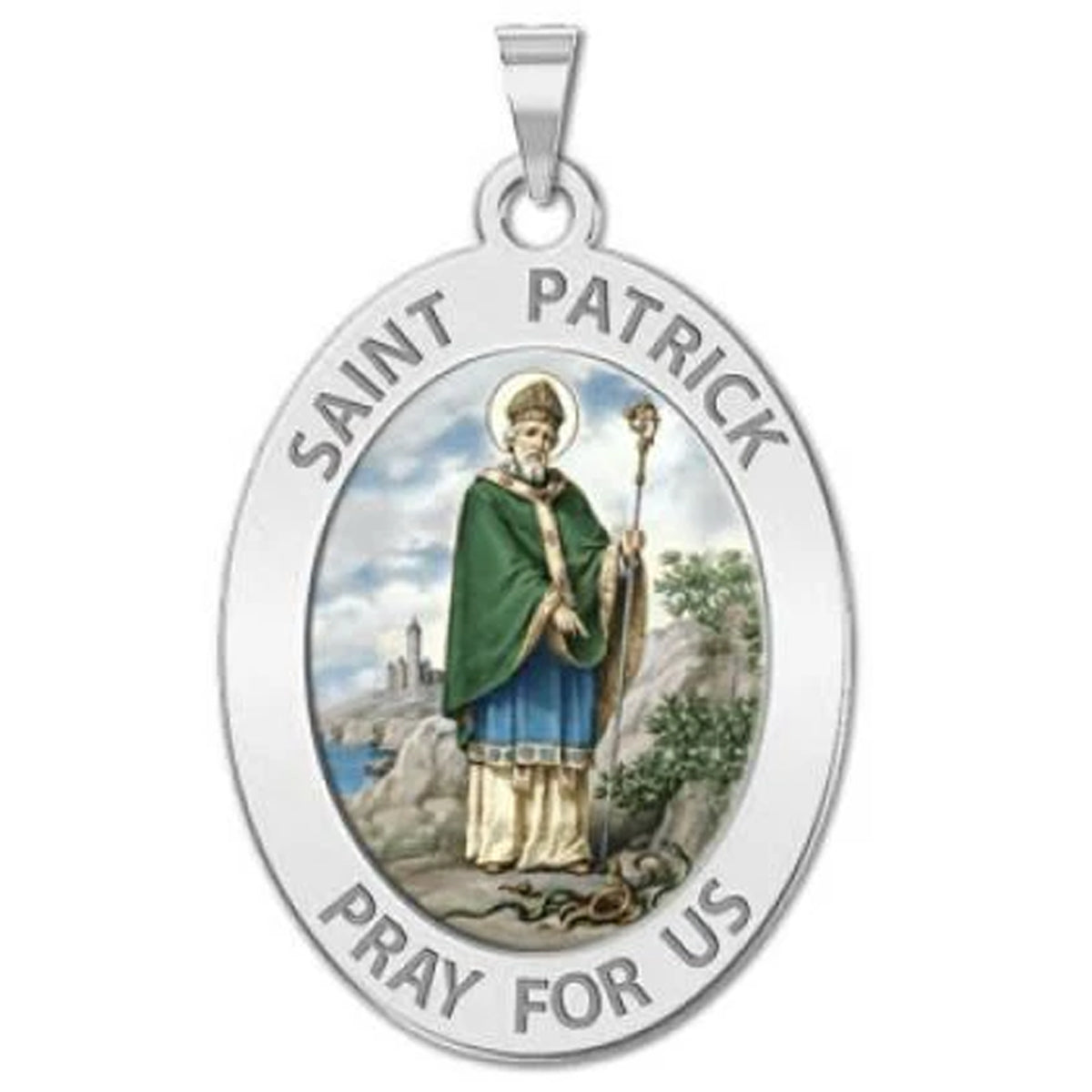 Saint Patrick Medal OVAL "Color"