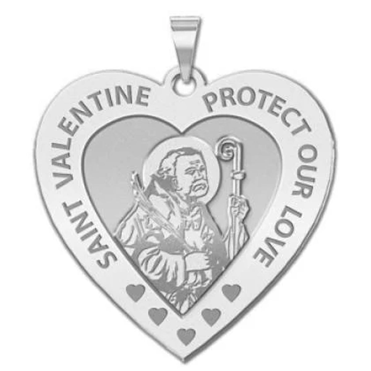Saint Valentine Heart Shaped Medal