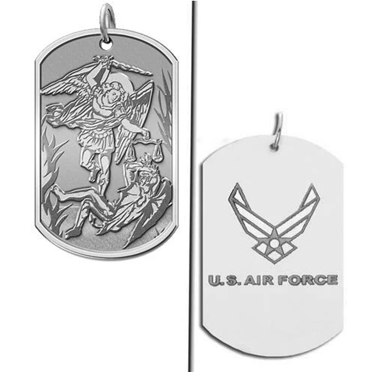Saint Michael Doubledside AIR FORCE Dogtag Medal
