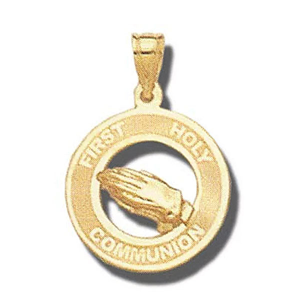 14K Yellow Gold Holy Communion Medal