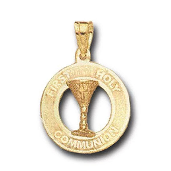 14K Gold Holy Communion Medal