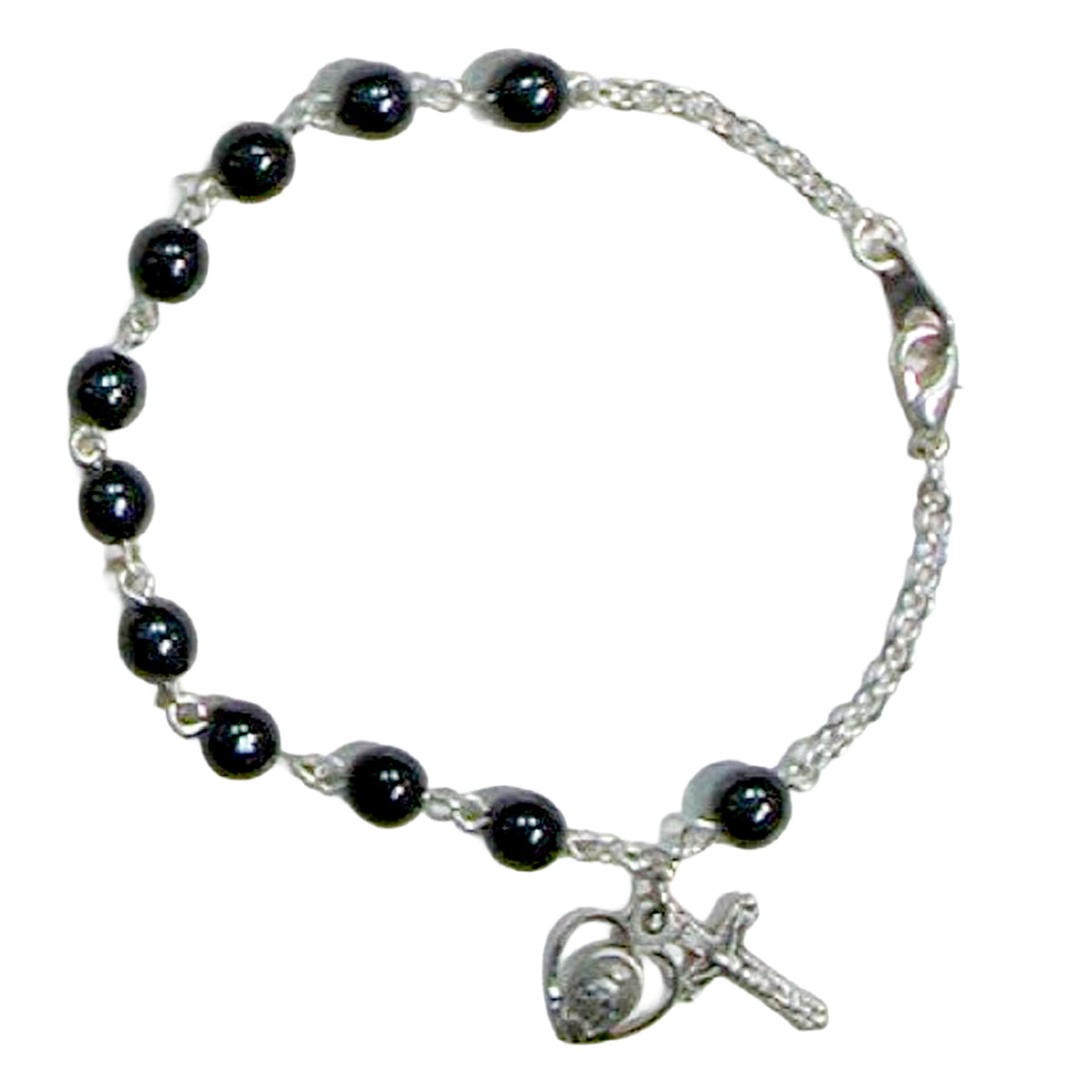 7 1/2" SS HEMATITE BRACELET