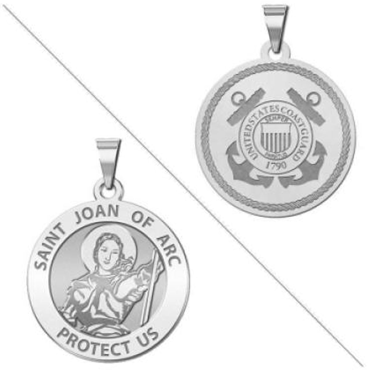 Saint Joan of Arc Doubledside COAST GUARD Medal