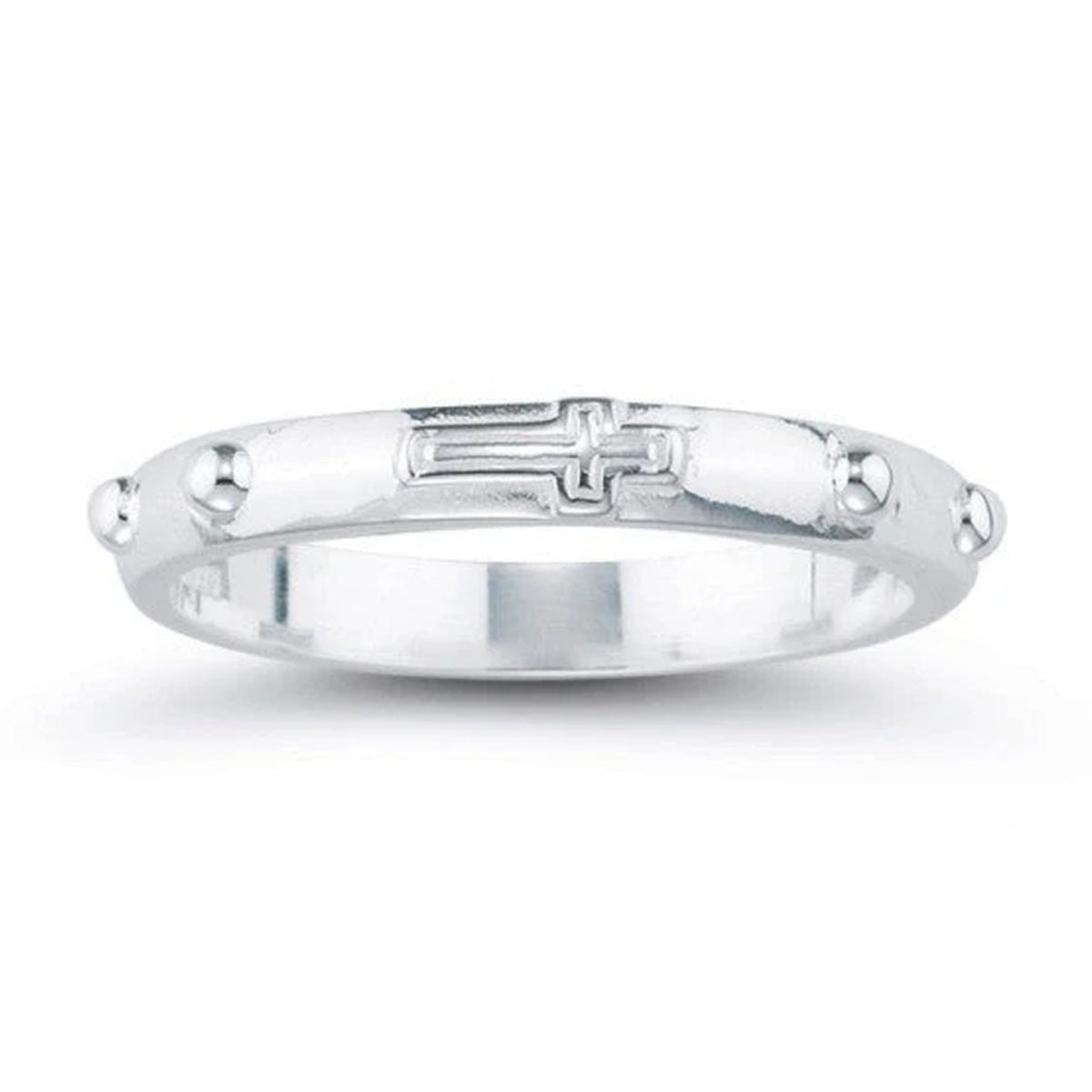 Small Sterling Silver Rosary Ring