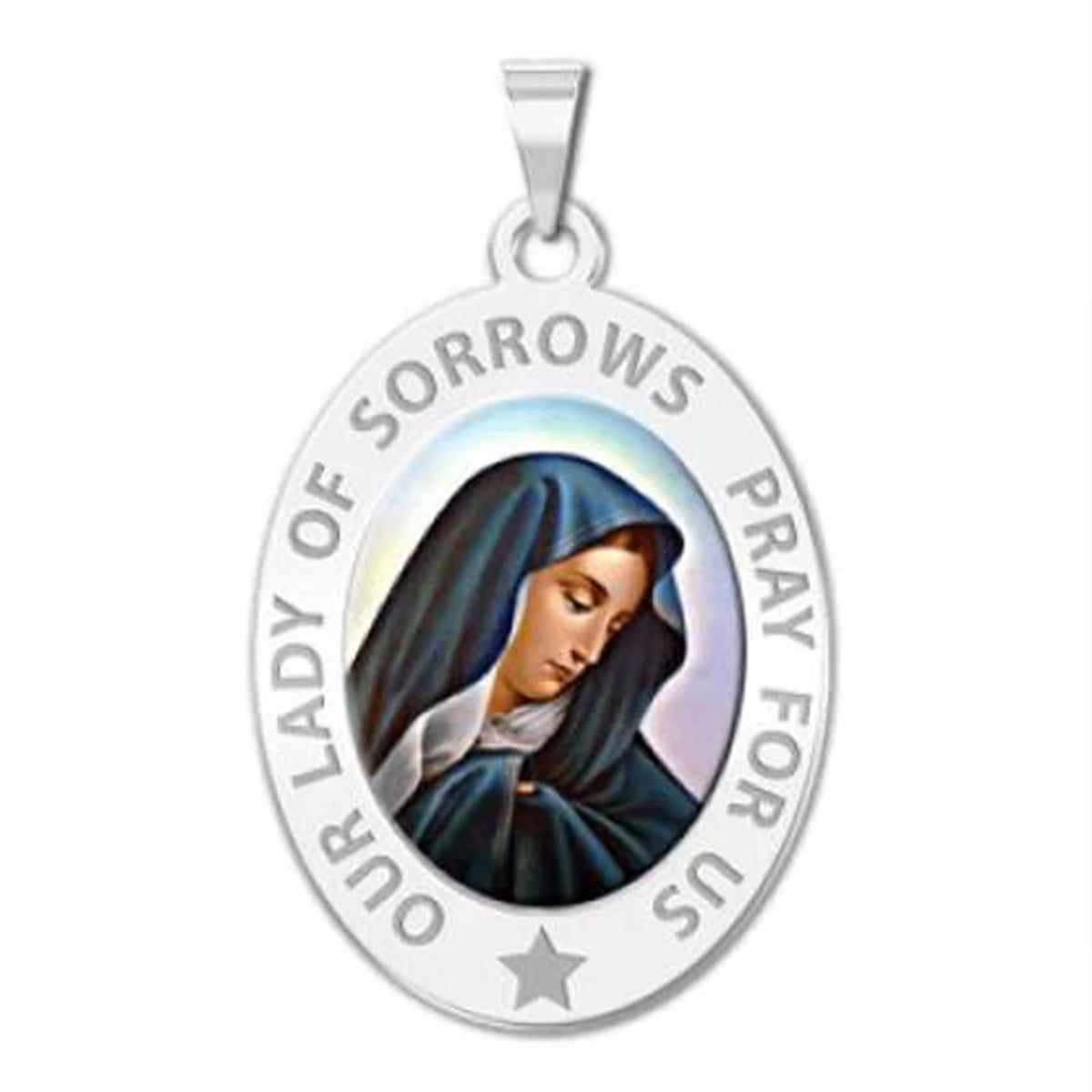 Our Lady of Sorrows Medal OVAL "Color"