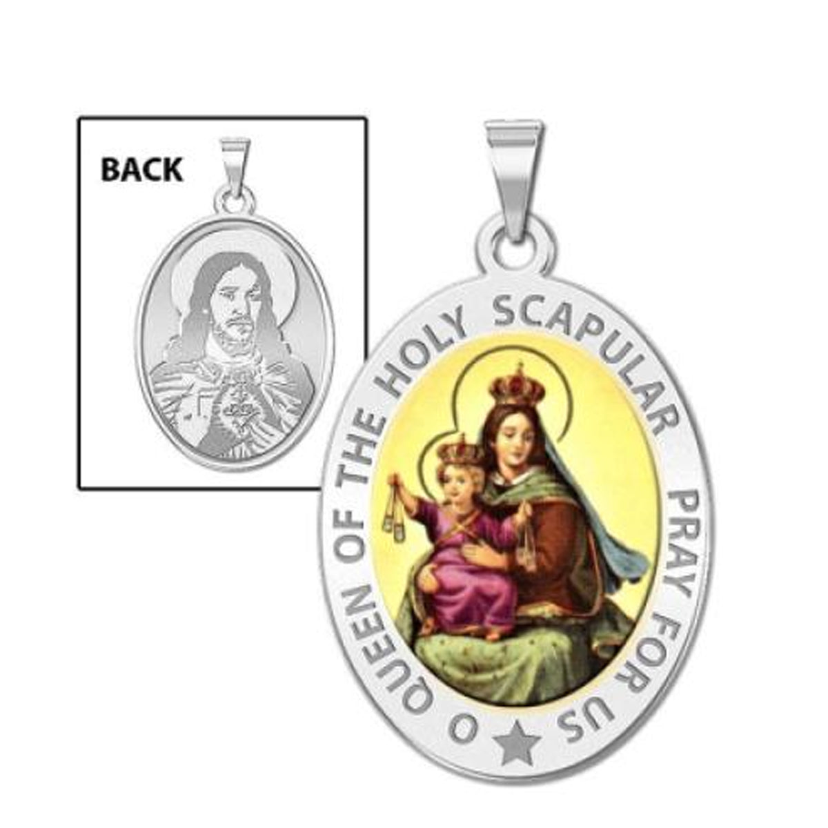 Scapular Medal OVAL Color