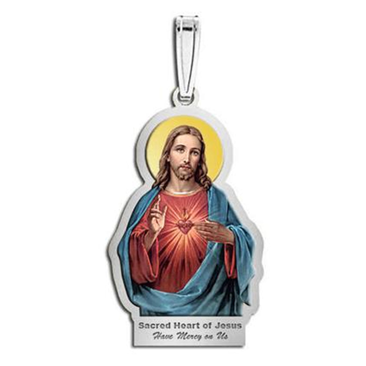 Sacred Heart of Jesus Outlined Medal "Color"