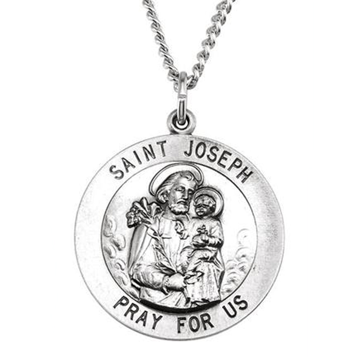Saint Joseph Round Religious Medal