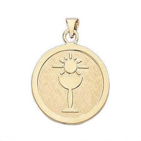 14K Gold First Holy Communion Medal