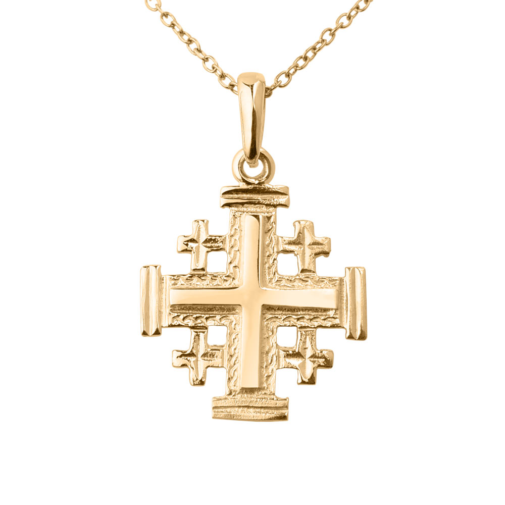 14k Jerusalem Cross Pendant