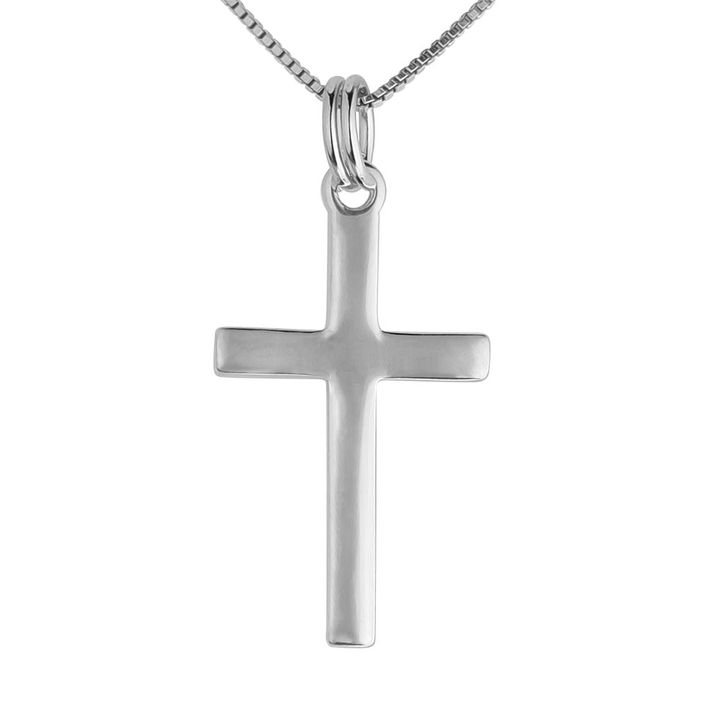 Sterling Silver Polished Cross Pendant