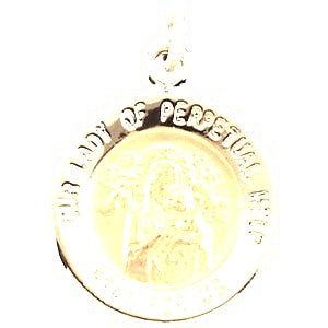 Our Lady of Perpetual Help Religious Medal - Silver
