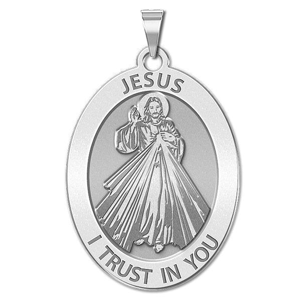 Divine Mercy Oval Medal