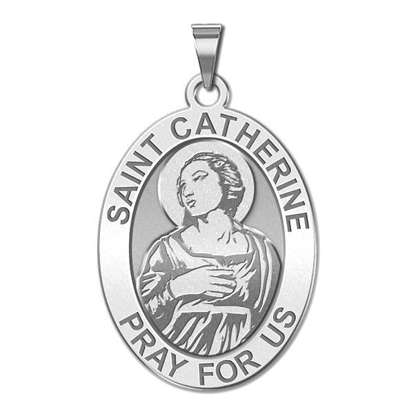 Saint Catherine of Alexandria OVAL Medal
