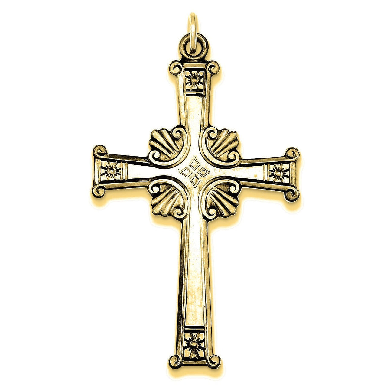 Antiqued Cross Pendant - Gold