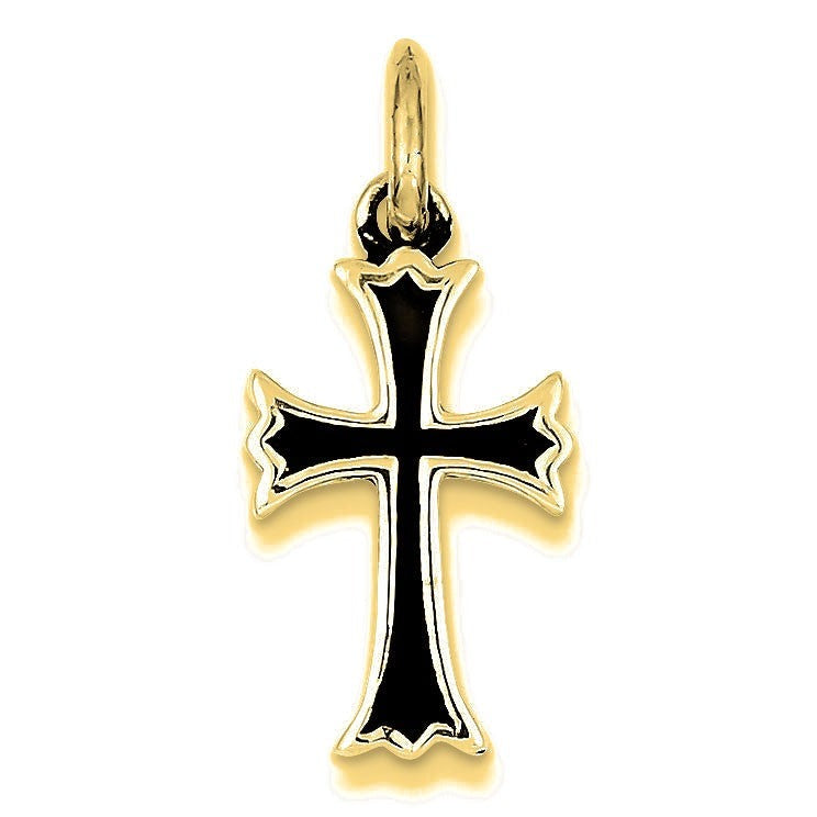 Antiqued Cross Pendant - Gold