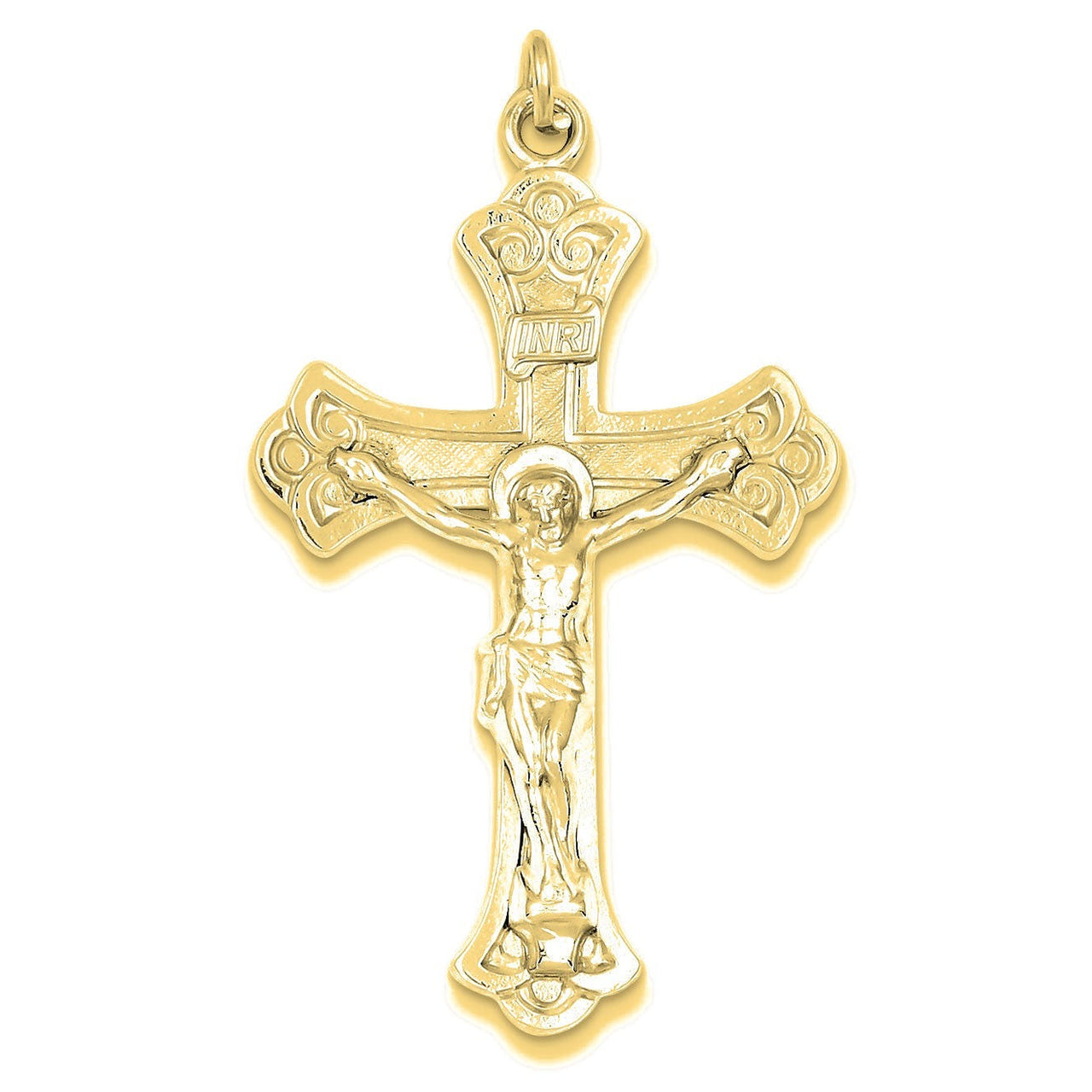 INRI Crucifix Pendant - Gold