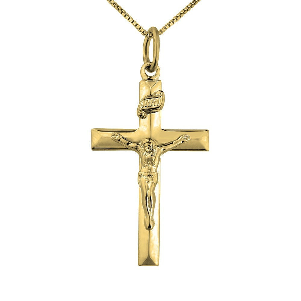 INRI Crucifix Pendant - Gold